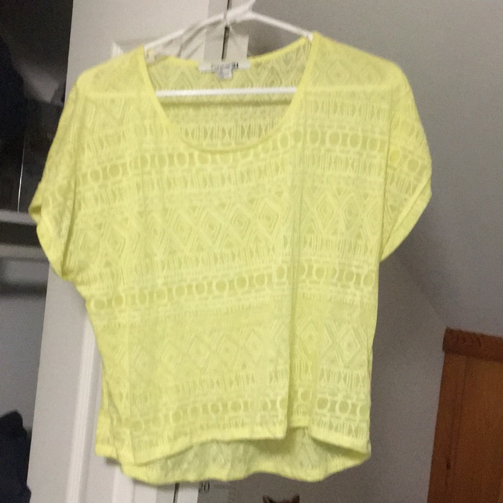 Forever 21 bright yellow crop top